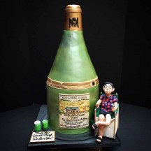 3-D Champagne Bottle