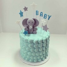 Aqua Elephant Baby Shower